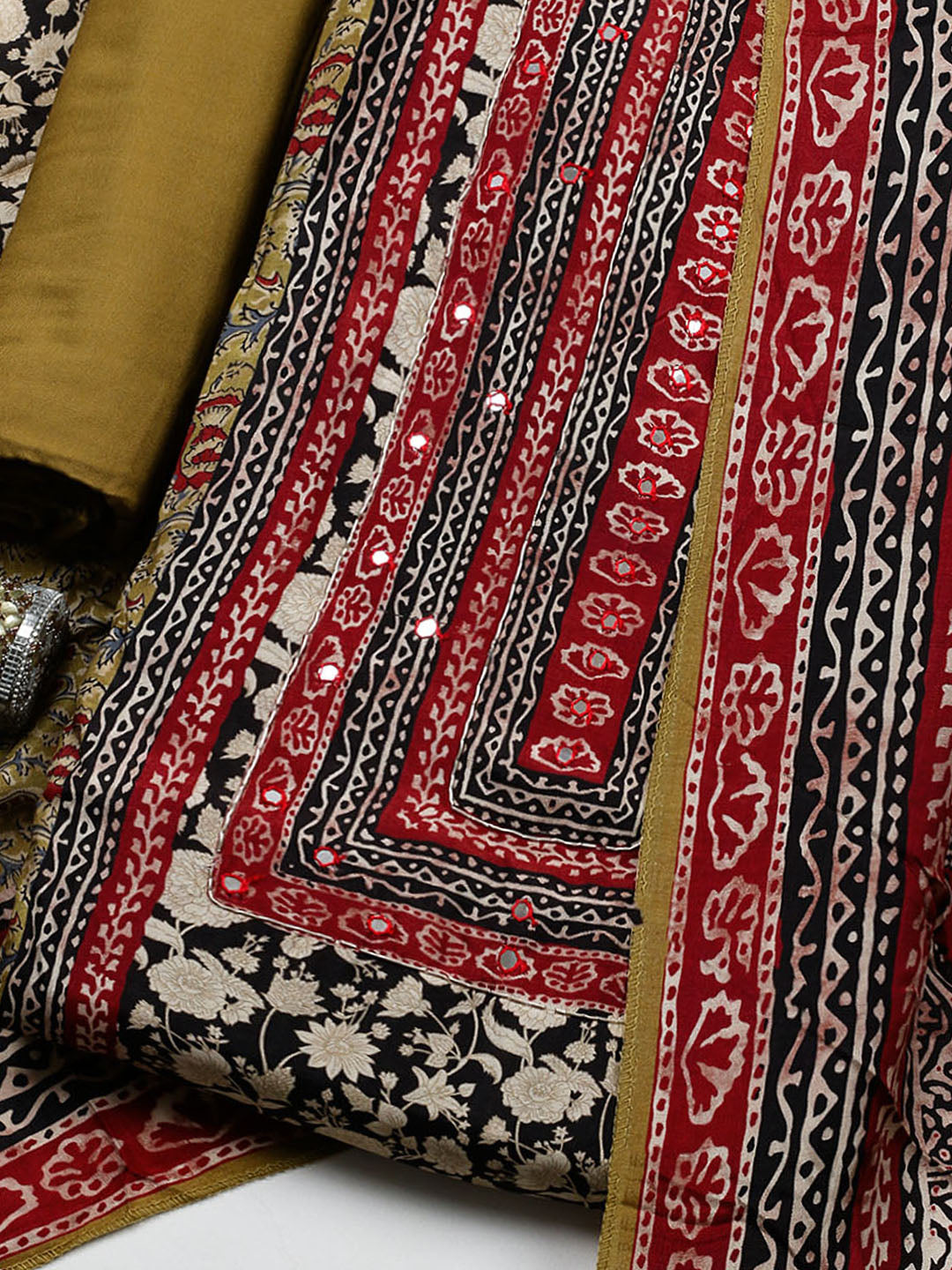 Printed Muslin Unstitched Suit With Pant &amp; Dupatta