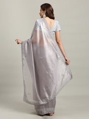 Sequence Embroidery Tissue Saree