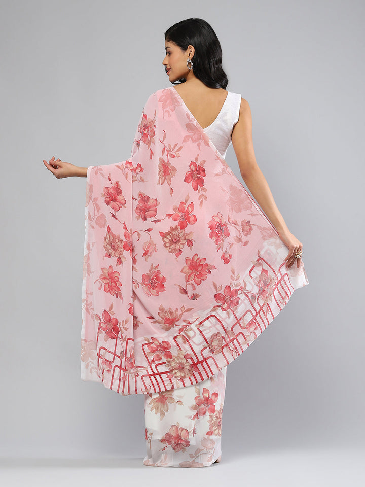 Digital Printed Georgette Saree