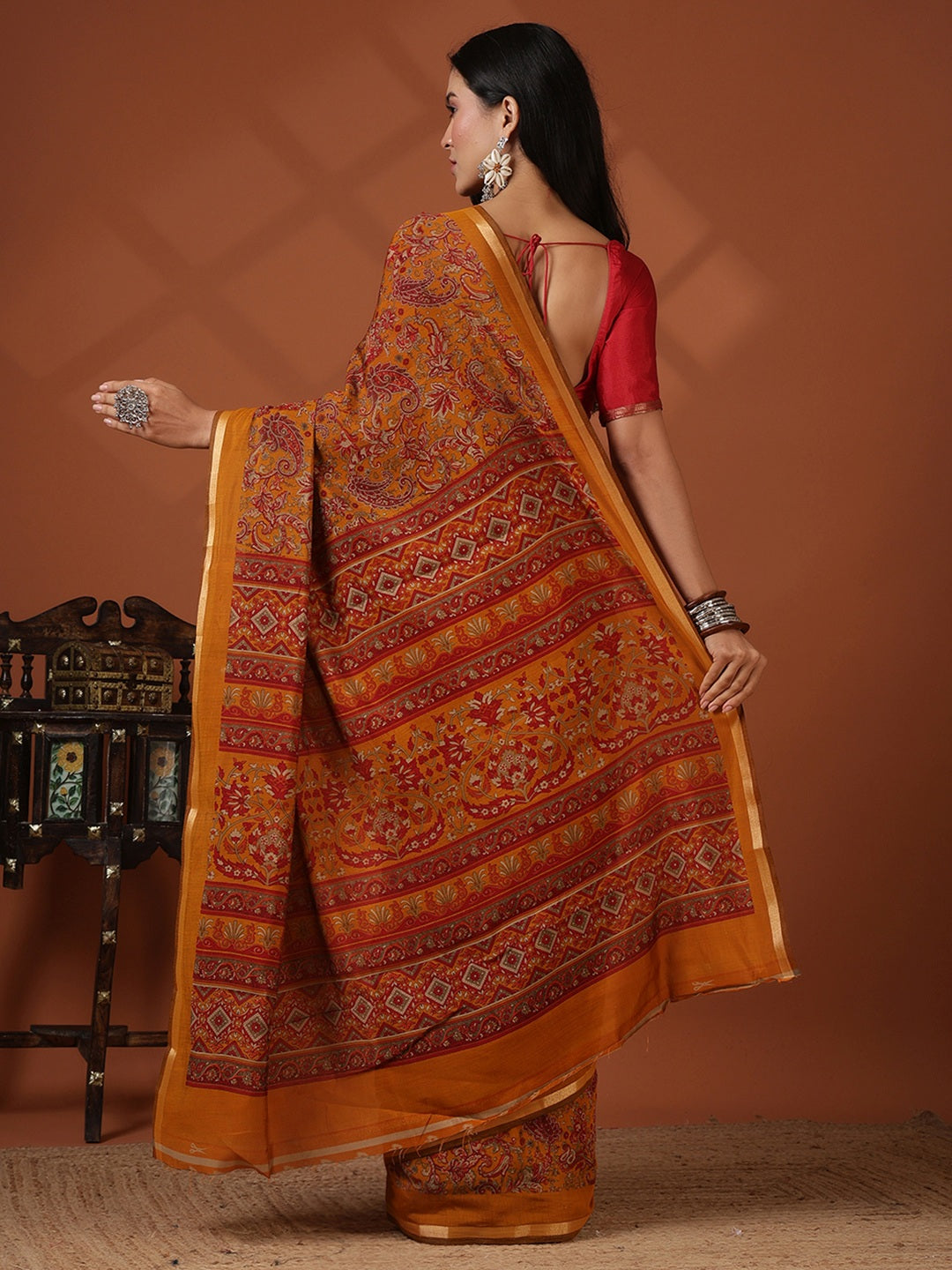 Digital Printed Art Silk Saree