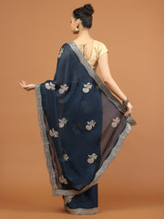 Stone Work Art Chiffon Saree