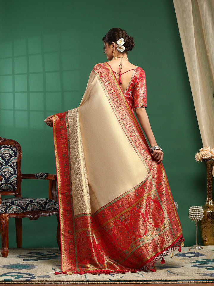 Embroidered Dola Silk Saree