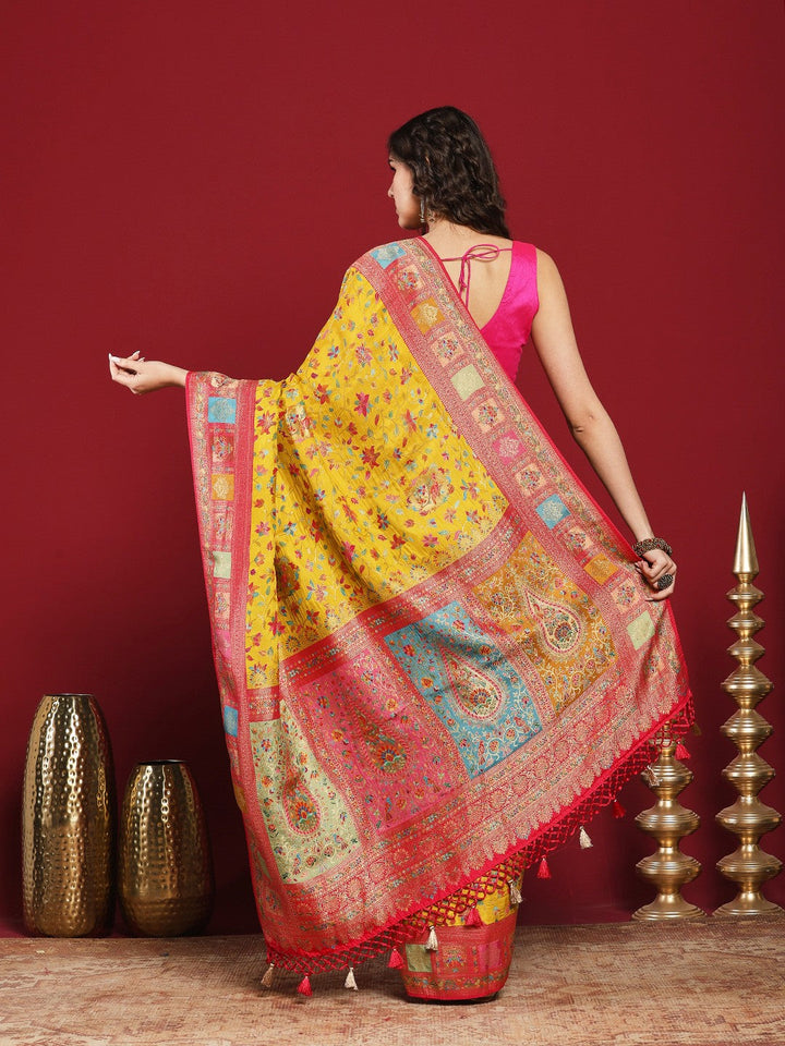 Woven Design Satin Saree