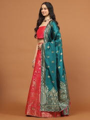 Banarasi Unstitched Choli With Lehenga & Dupatta