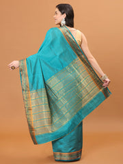 Zari Border Booti Woven Handloom Saree