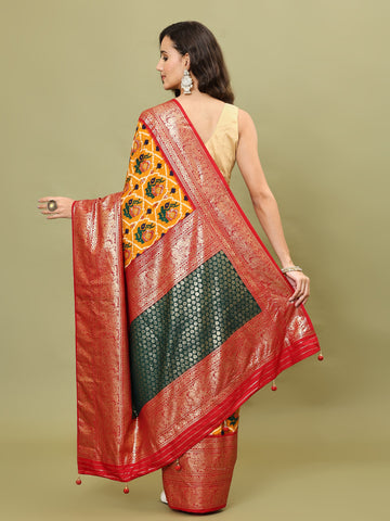 Patola Printed Art Silk Woven Saree