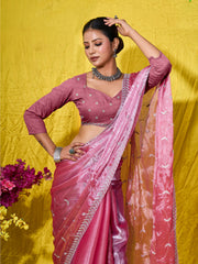 Embroidered Chiffon Saree