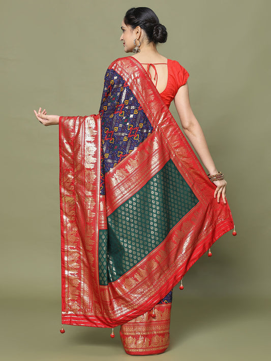 Patola Printed Art Silk Woven Saree