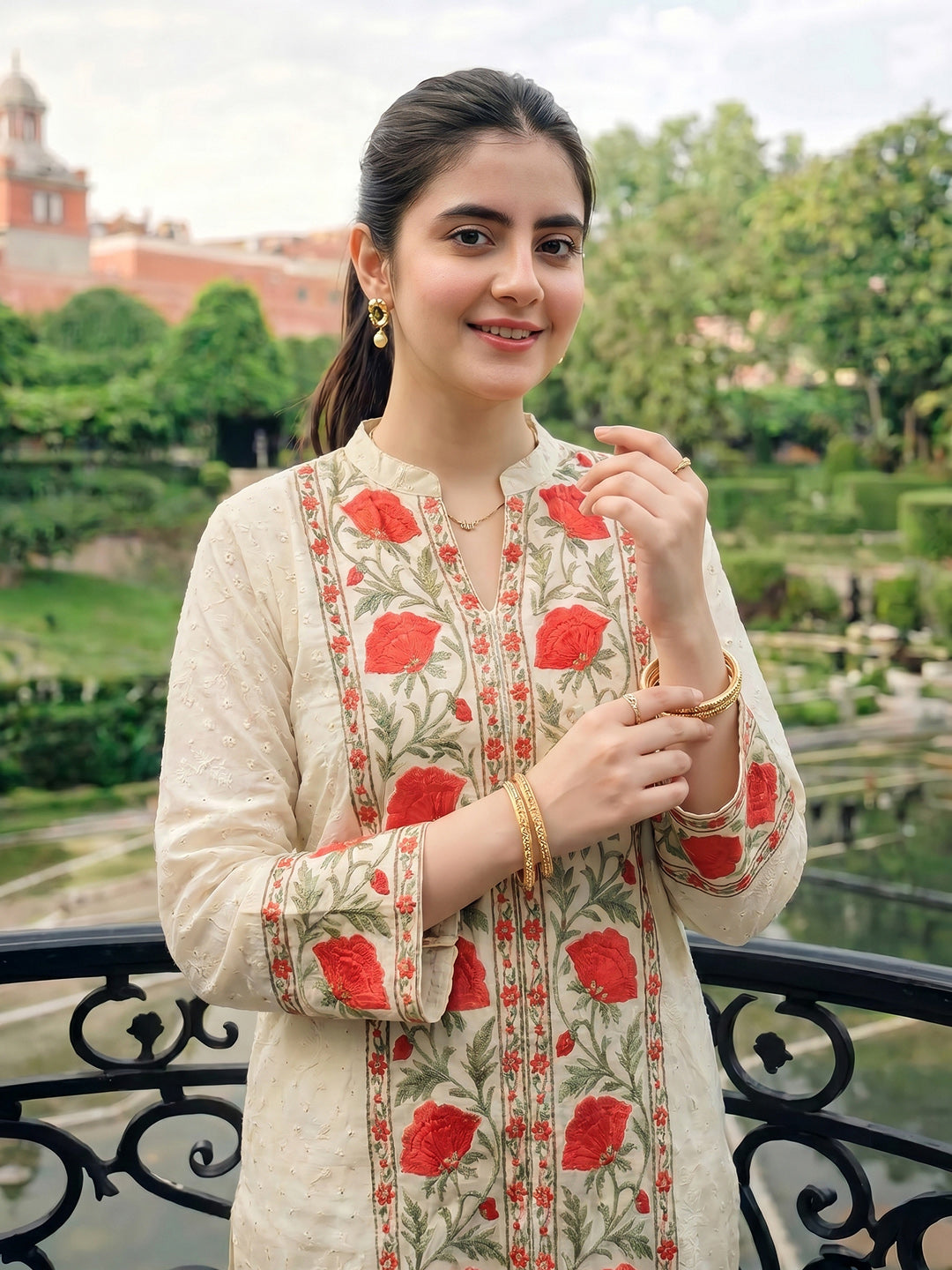 Printed Cotton Blend Kurta Set