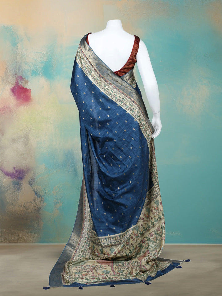 Printed &amp; Woven Design Art Silk Saree
