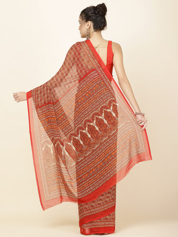 Digital Printed Georgette Woven Saree