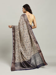 Digital Printed Cotton Blend Woven Saree