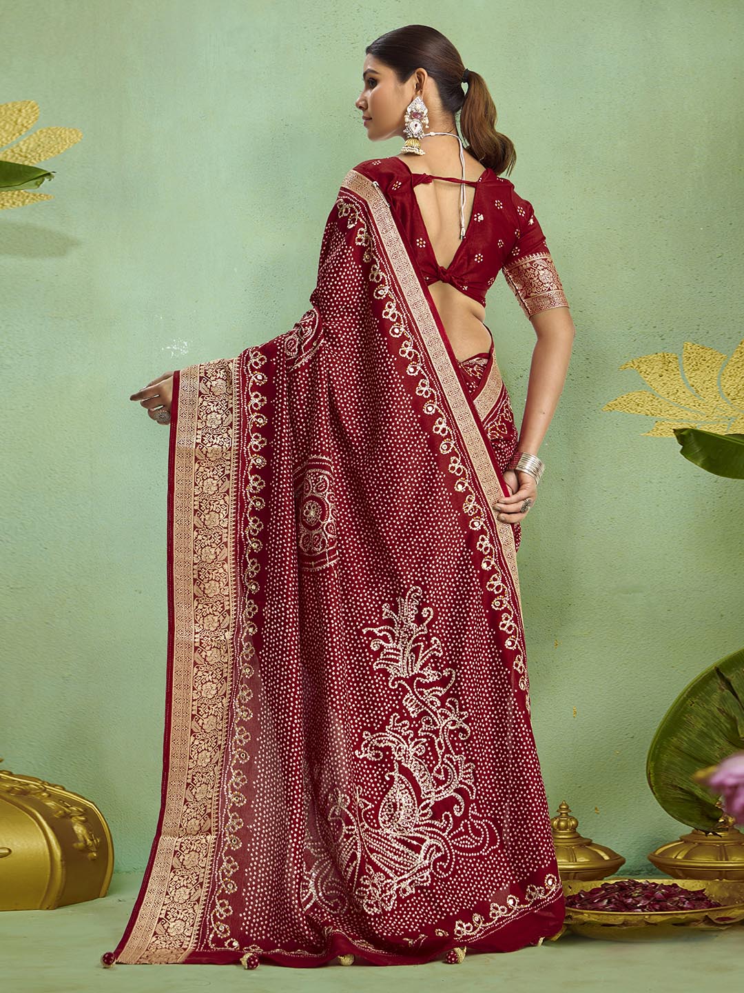 Digital Printed Art Silk Saree