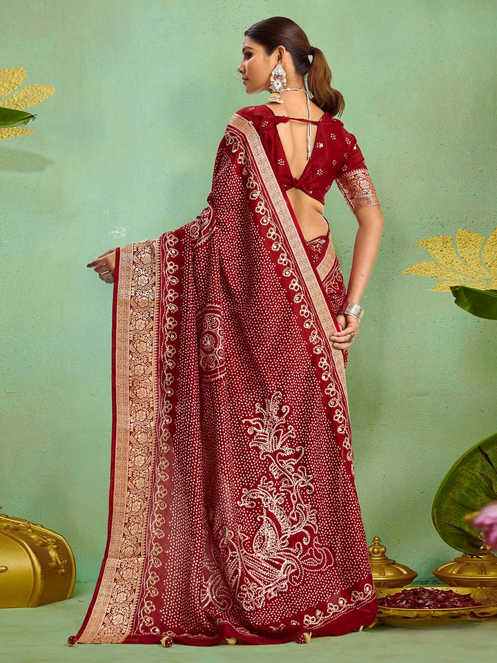 Digital Printed Art Silk Saree