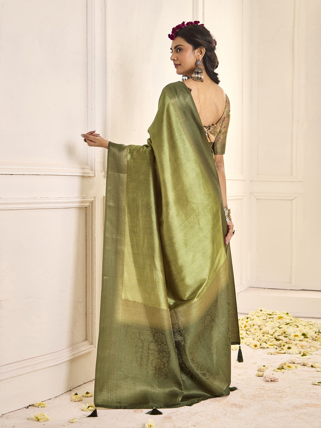Zari Border Art Silk Saree