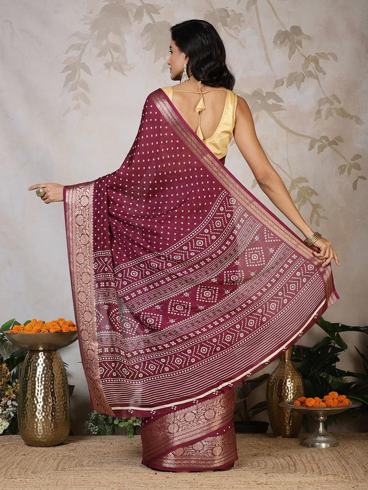 Digital Printed Georgette Saree