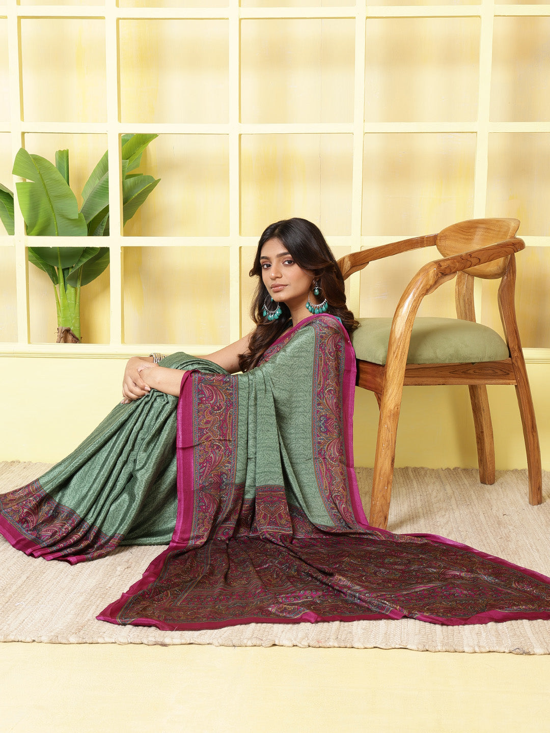 Digital Printed Crepe Saree