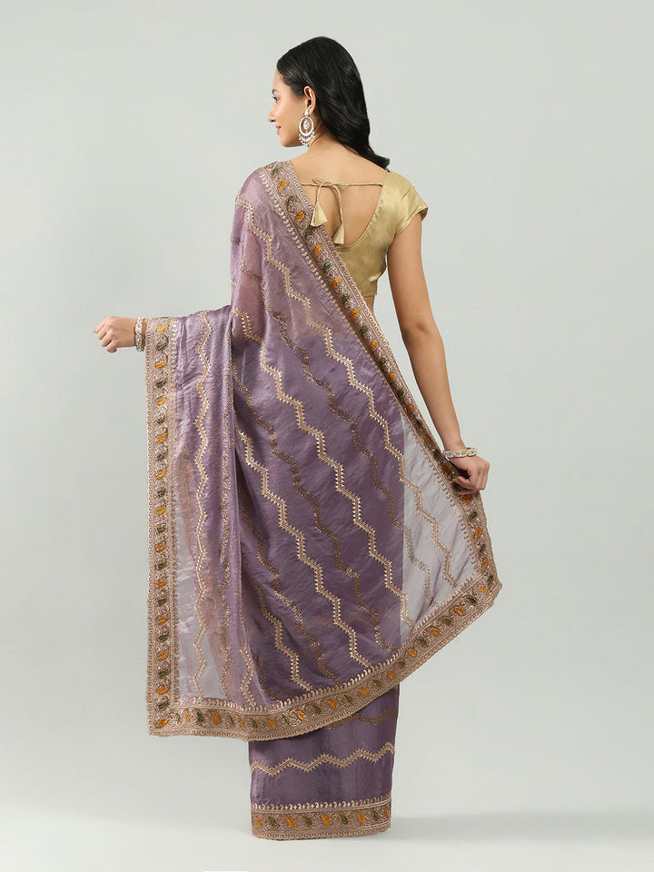 Embroidery Border Organza Saree