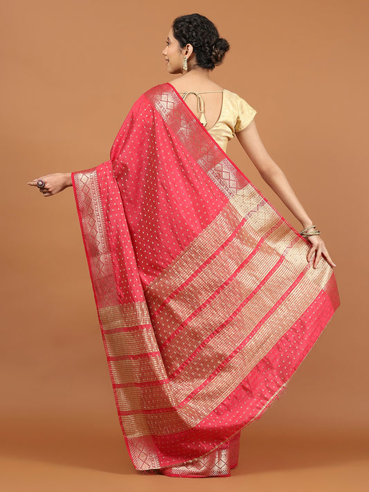 Zari Border Woven Art Silk Saree