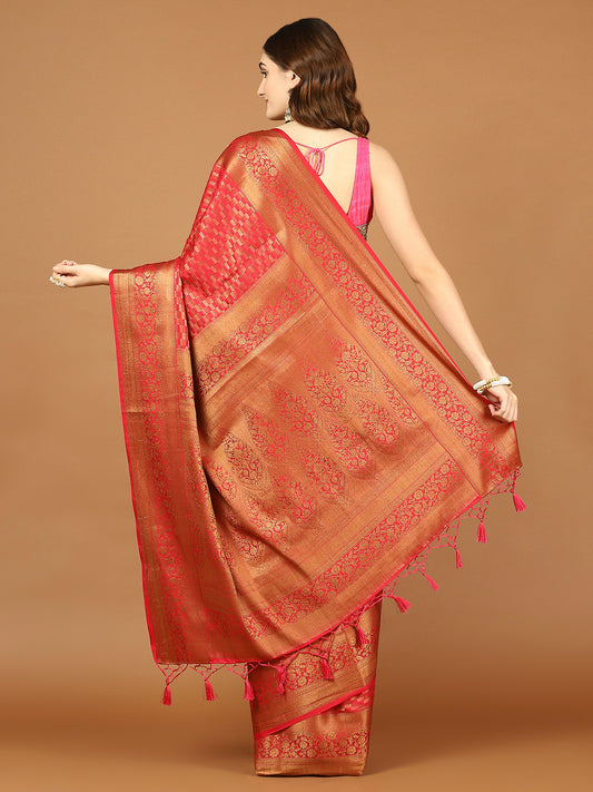 Zari Jaal Art Silk Woven Saree