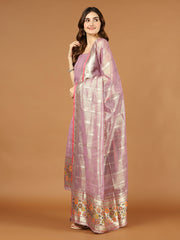 Woven Tissue Unstitched Suit Piece With Dupatta