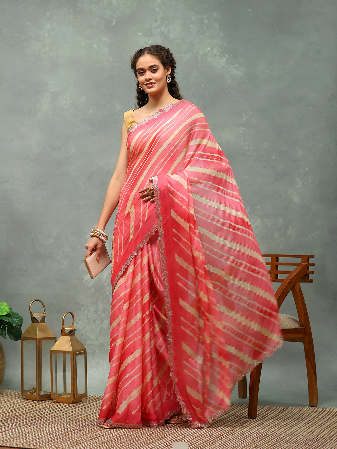 Digital Printed Chiffon Saree