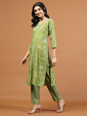 Printed Muslin Kurta With Pants