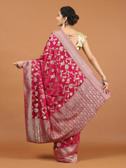 Zari Jaal & Swarovski Georgette Woven Saree