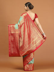 Zari Border Woven Art Silk Saree