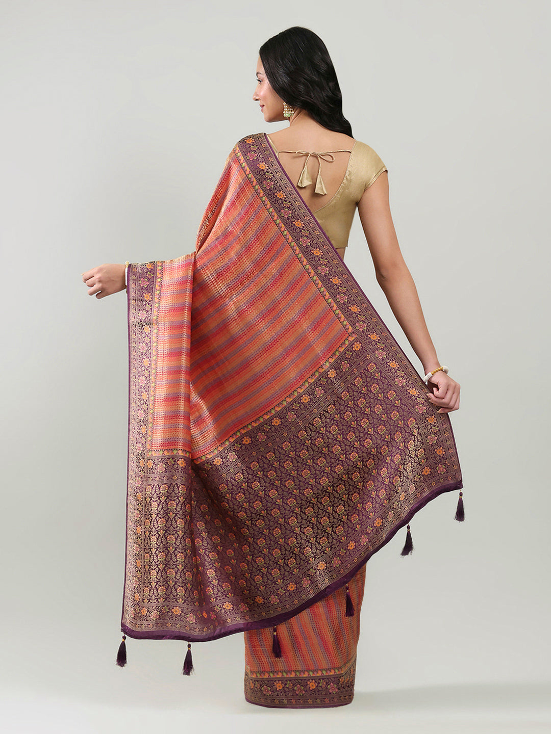 Zari Jaal Georgette Woven Saree