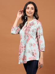 Printed Cotton Blend Kurta