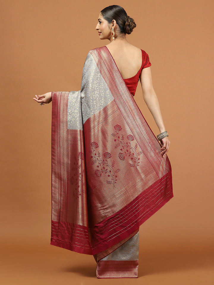 Zari Border Woven Art Silk Saree