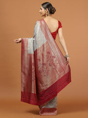 Zari Border Woven Art Silk Saree