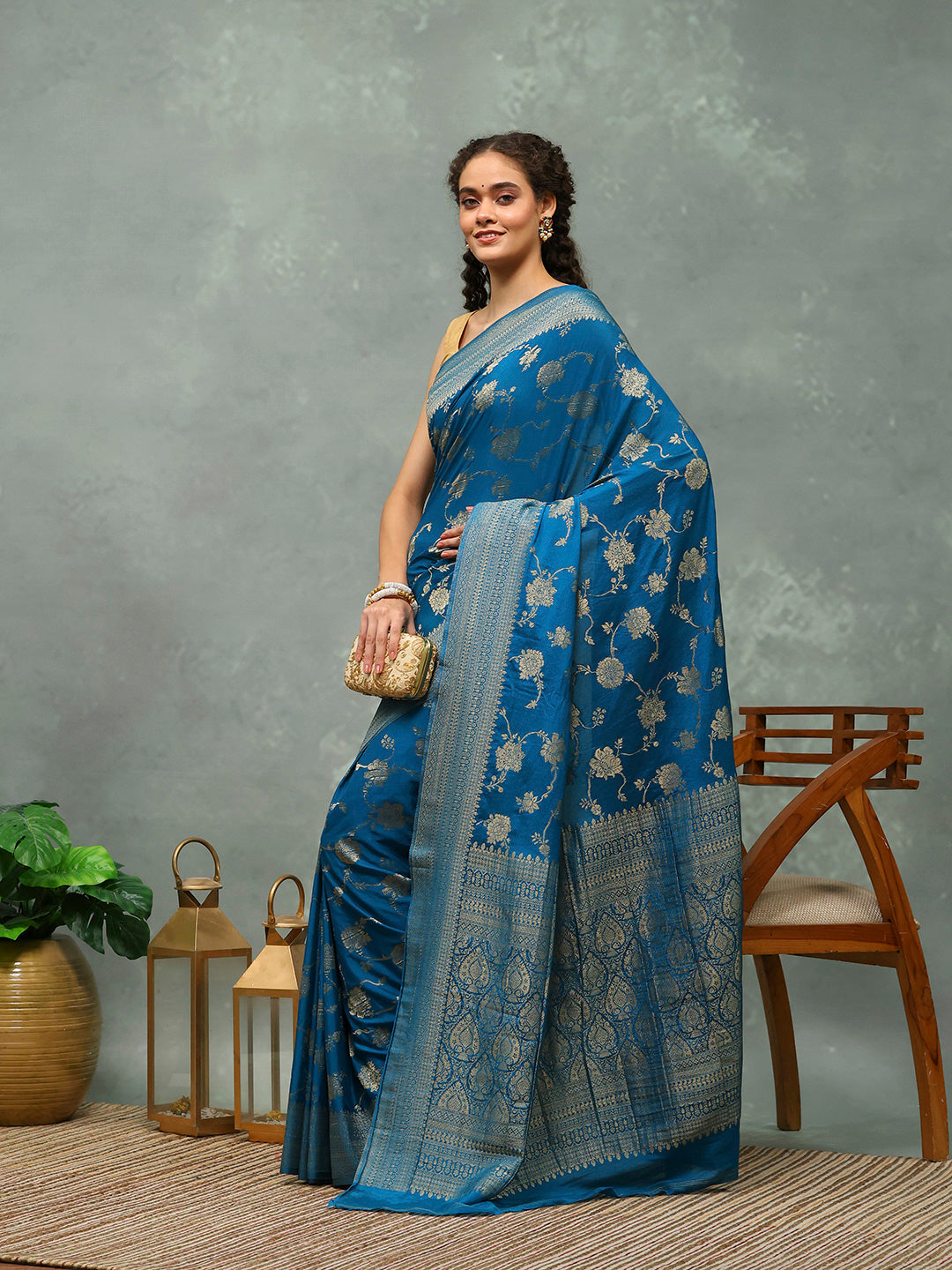 Woven Border Georgette Saree