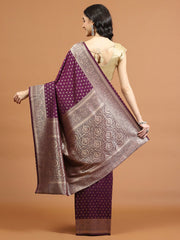 Zari Jaal Woven Art Silk Saree