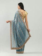 Embroidery Border Organza Saree