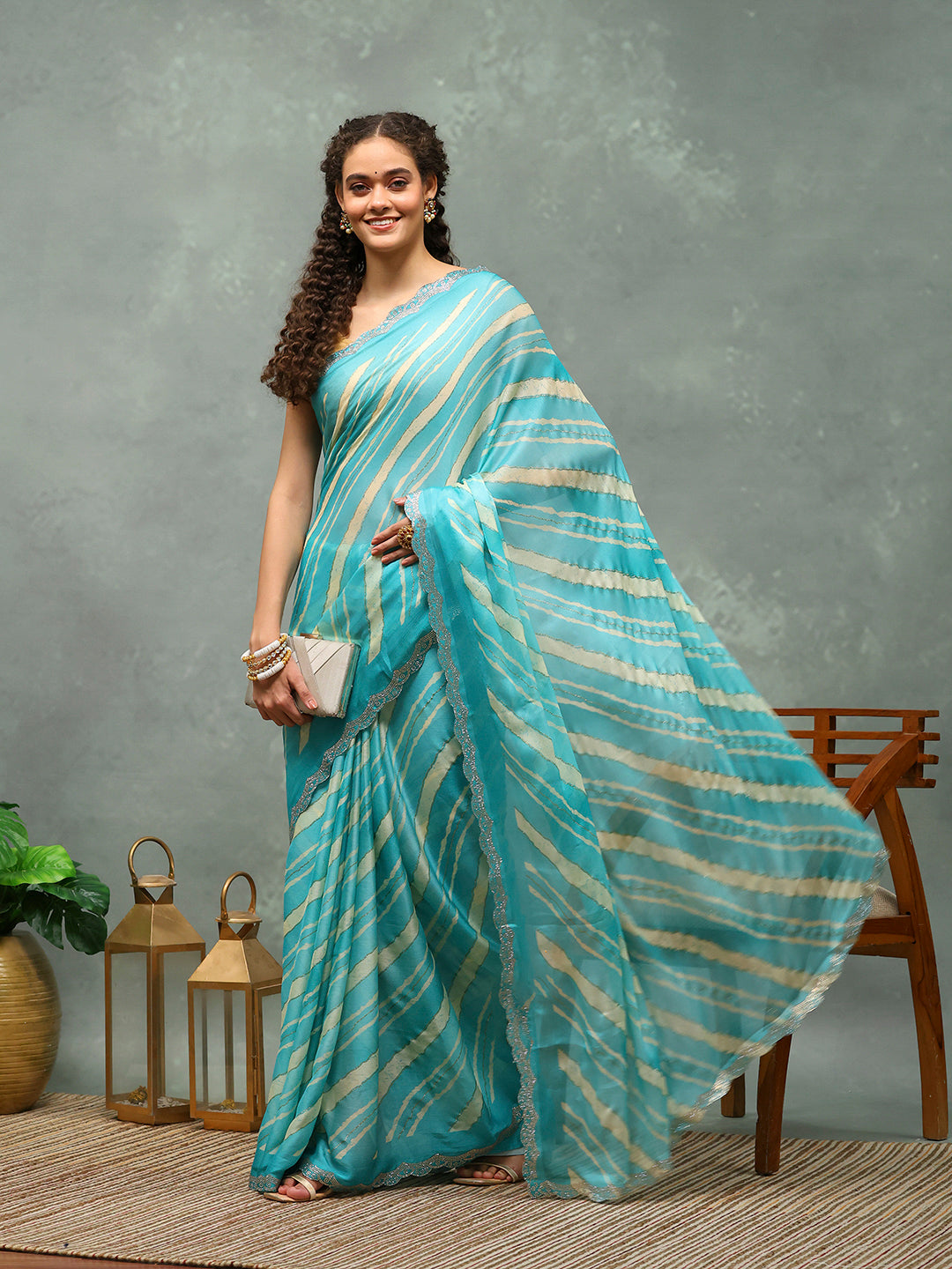 Digital Printed Chiffon Saree