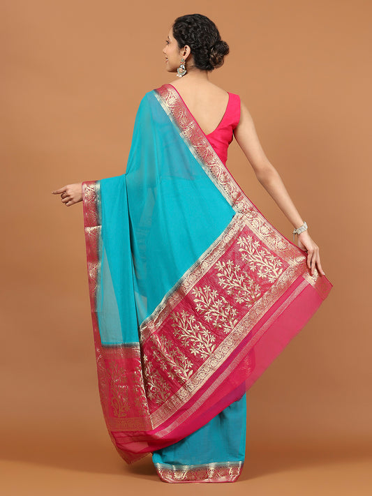 Zari Border Woven Art Silk Saree