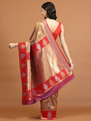 Zari Jaal Woven Art Silk Saree