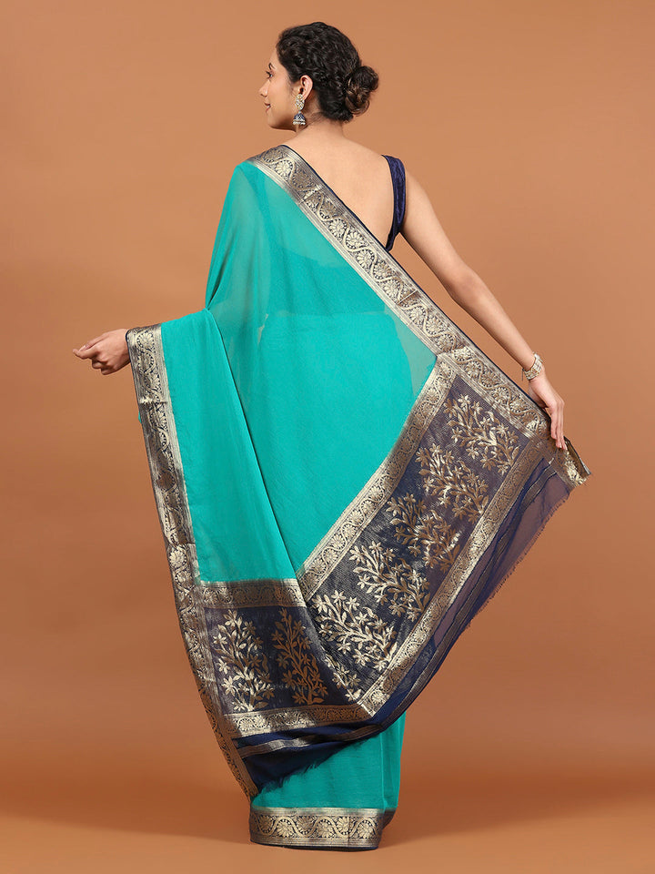Zari Border Woven Art Silk Saree