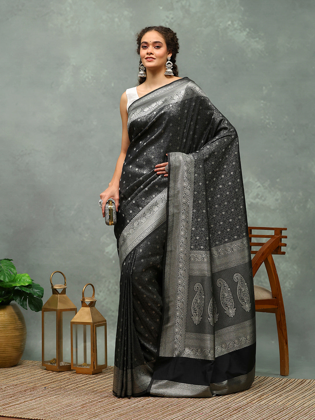 Woven Border Art Silk Saree