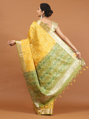 Woven Border Booti Art Silk Saree