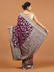 Zari Jaal & Swarovski Georgette Woven Saree