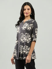 Printed Cotton Blend Shirt