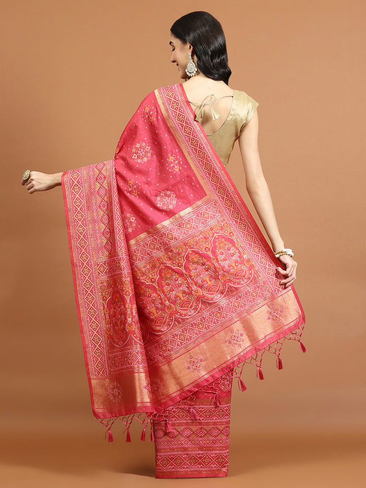 Zari Jaal Woven Art Silk Saree