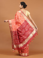 Woven Border Booti Art Silk Saree