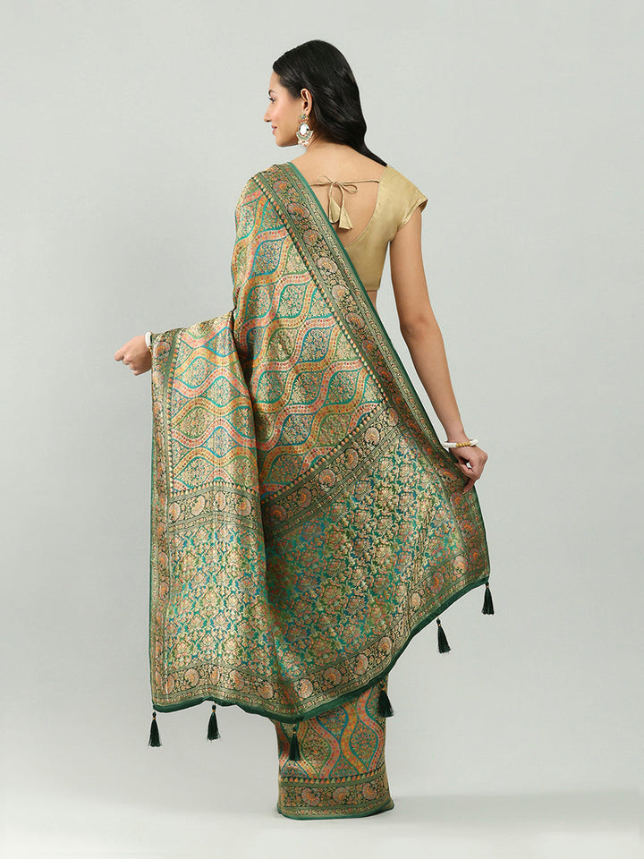 Zari Jaal Georgette Woven Saree