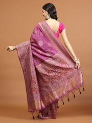 Zari Jaal Woven Art Silk Saree