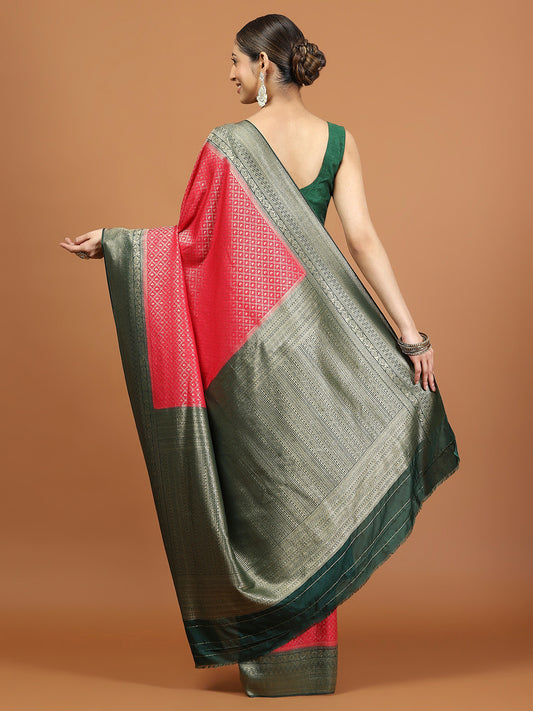 Zari Border Woven Art Silk Saree