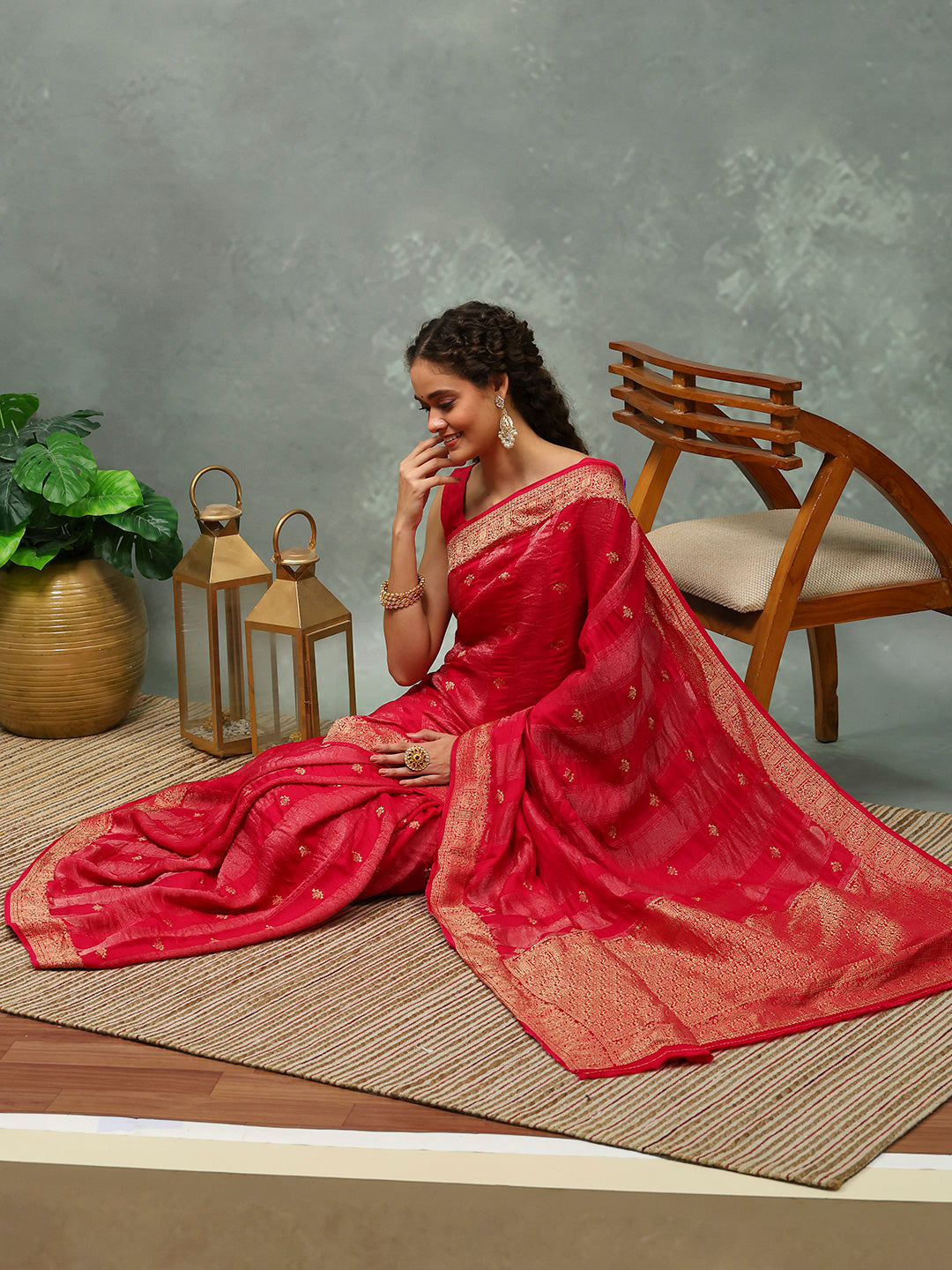 Woven Border Tissue Saree